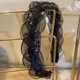 Idel's high-end black mesh rhinestone twist headband, feminine and versatile headband with toothed hairpins, hair accessories gift F2726 versatile black rhinestone headband