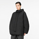 江南布衣（JNBY）【防泼水】商场同款24冬新品宽松连帽羽绒服5OBC12590 001/本黑 XS