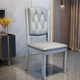 Sac à manger doux en bois massif chaise pour la maison à la maison Style chinois Moderne Modern Wood Backrest Dining Table Hotel Restaurant des tabourets de table à manger commerciale, Cadre de couleur en bois + cuir gris 838 Sac doux