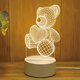 I think I dream creative 3D night light student gift gift bedroom table lamp USB cartoon balloon bear plug type cold light warm light neutral light