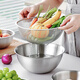 Onlycook sink set kitchen 304 stainless steel leaky basin rice basket drain basket water filter basket and noodle egg basin-24cm