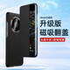 梦琪 华为mate40pro手机壳防摔保护套mate40手机壳翻盖真皮智能视窗全包磁吸皮套商务款 Mate40Pro/40e pro通用【玄黑色】 升级磁吸款丨头层牛皮