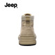 Jeep Jeep Martin Boots Men's Summer New High Top Shoes Men's Trendy Workwear Boots Men's Non-Slip and Wear-Resistant Hiking Shoes Men's Light Khaki [Standard Leather Shoe Size] 40