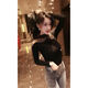
Suiyu Yiwu base shirt for women, you can wear a half-high neck base shirt for women in autumn and winter 2024 new heavy industry diamond-inlaid T-shirt black 3899# plus velvet [plug-up velvet mesh fabric XL recommended 110-120Jin [Jin equals 0.5 kg]
