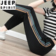JEEP SPIRIT冰丝女裤子夏季2024新款女士运动休闲裤薄款速干束脚哈伦裤 5633-6#深灰 673/灰色 L 建议95-110斤