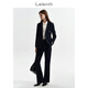 Oein Lerens cloth black double-breasted suit jacket female college student interview formal wear small waist suit suit black suit + straight trousers M