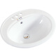 Above-the-counter basin, semi-embedded washbasin, oval countertop basin, square basin, washbasin, under-counter basin, 22-inch three-hole washbasin. Drainer. Ceramic glue.