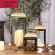 Candlestick Candlelight Dinner European Einfache Edelstahl Leicht Luxus Candlestick Ornamente Gold Silber Windproof Windlicht romantische 6629l Champagner Gold