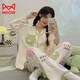 Cat Man (MiiOW) pure cotton pajamas for women in spring and autumn new long-sleeved trousers loose cardigan sweet cartoon cute home clothing set 9202 rose XL [recommended 120-140Jin [Jin equals 0.5 kg]]