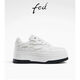 Fed Mall Soms de chaussures blanches à semelle épaisse automne Nouvelles chaussures pour femmes chaussures de sport en cuir r0904-yab679 bleu / blanc 38