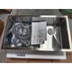 Tapa de mesa de fregadero de acero inoxidable e inferior Cuenca de cocina pequeña y doble ranura K-3884/97827T/97829T/97830 Rango único 3884 Piezas de entrega