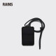 Rains Card Badge三卡槽带挂绳时尚经典卡夹挂脖工作证夹工作牌/16780 黑色 均码