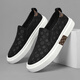 TYKT brand casual shoes men's one-foot canvas shoes summer breathable men's foot cloth shoes lazy shoes black yellow sole 41