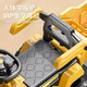 LIVING STONES children's electric car excavator can sit on, adults can dig soil, car can be driven by 2-9 years old, remote control toy car for boys, fully electric, electric digging arm + music light + gift bag, large excavator, electric car for children aged 1-3 years old