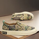 VISTURSI brand canvas shoes for men 2025 new summer breathable sports and casual lazy Doudou old Beijing cloth shoes one-legged [main picture] green 41