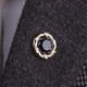 Shijun (SHIJUN) light luxury men's brooch, high-end, deep and vast starry sky stone collar pin, women's suit formal suit brooch, vast starry sky stone (gold) brooch brooch