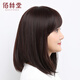 Baisitang Wig Cabello largo para mujeres Cubierta completa Tapa completa Cubierta de cabello Largo Cabello liso Temperatura ambiente de seda (marrón oscuro) (B719)