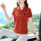 Yuman High-End-Baumwoll-Kurzärärmel-T-Shirt für Frauen 2025 Sommer New Sports Damen T-Shirt Polo Shirt COREAN CLASSION RUNK 880 Pink 3xl 130-140jin [Jin ist gleich 0,5 kg]
