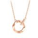 Eoth18K gold Möbius ring necklace for women interlocking color gold clavicle chain rose gold pendant 2022 new style birthday gift for girlfriend on Valentine's Day 520 gift 18K rose gold Möbius ring necklace + certificate