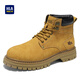 HAILAN MAISON HLA BOOTS Rétro Trendy Big Yellow Boots Men confortable et polyvalent Martin Boots Men T249 Terreux Jaune 43