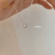 CHOMEL KINSEY Light luxury exquisite moissanite diamond pendant necklace women's high-end 925 silver clavicle chain as a Valentine's Day gift for your girlfriend, silver