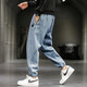 Fandi Fashion M-8xl Arbeitshose Männer extra große Größe Fett Jeans Lose große Haremhosen plus Fett plus große Männerhosen KN983 Black 7xl empfohlen 220-240jin [Jin gleich 0,5 kg]