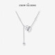 CHOW TAI SENG Gourd S925 Silver Necklace Women's Light Luxury Niche Clavicle Chain Birthday Gift for Girls Gourd Necklace