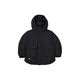 FILA Logo letter printed solid color hooded jacket, black children's style, black 145, about 20 days