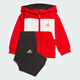 Adidas (adidas) Männer- und Mädchenkleidung 2024 Frühling und Herbst Neue Kinder-Set-Modetorte und lässige rote Langarmhose zweiteiler Set JF3881 104