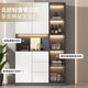 依之颜2026新款餐边柜靠墙多功能玄关柜轻奢定制版酒柜家用收纳柜展示柜 90*32*200-B款抽屉柜 颗粒板
