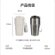 Jingdong-made coffee cup 316 stainless steel thermos cup portable water cup 480ml silver gray