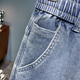 
New summer style men's loose elastic small feet long jeans men's trendy elastic belt iron-free casual harem pants 6623 light blue thin style 29 (recommended 105-120Jin [Jin equals 0.5 kg])