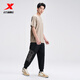 Xtep store same style knitted trousers men's leggings sweatpants new printed loose sports pants 976329840282 True black 2XL