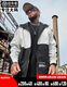 
Twister Fashion Brand Large Size Men's Wear Plus Fat Plus Jacket Men's Hooded Loose Fat Jacket JK1203 Black and White Double Pair 6XL (250-275Jin [Jin equals 0.5 kg])