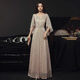 Noliti High-End-Abendkleid für Bankett Mode neuer Stil Noble Golden Light Luxus High-End-Nischen-Performance-Moderatorin weibliche Champagnerfarbe Long 2xl