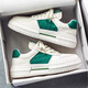 Schuhe für Männer im sommer atmungsaktiven dicken alleinigen trendigen vielseitigen Sportschuhen für Männer in Herrenbrettschuhen atmungsaktive trendige Schuhe Fashion Casual Schuhe 9906 Weiß und Grün 44