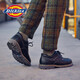 Dickies casual shoes men's shoes autumn low top work shoes men's versatile trendy casual leather shoes British style men's shoes black 40 [a size larger, suitable for sports shoes 41]