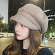 
Jimmy Leaf Korean autumn and winter new wool curly octagonal hat British retro style versatile casual beret fashion hat women new curly octagonal hat Beige One size M (56-58cm)