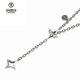 ROCK&RIDE Starburst Chain Necklace S925 Silver Chain Clavicle Chain Women's niche design trendy Starburst Chain (50CM)