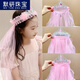 Moyan (MOYAN) children's headband hair accessories sweet princess baby performance veil veil Frozen headband girls crown tiara 1# pink crown pendant A11-303