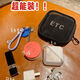 Portable makeup bag for women's new mesh travel lipstick cosmetic box brush makeup bag small mini wash storage bag gray