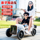 Bei Duoqi children's electric car four-wheel toy parent-child car can be used as adult remote control for male and female babies and children with adult tray Pearl White 12V25A lithium battery + soft wheel + remote control