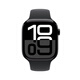 Apple Watch Series 10 Smart Watch 46 mm Metal de aluminio negro brillante Correa de deportes negros S/M [Honey Cellular] MWYJ3CH/B