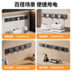 Open-Mounted-Spurstrecke des internationalen Elektrikers mit Schalter Movable Wall Socket Wall Mounted Power Guide Multifunktion Expansion Einsatz 40 cm + 3 Fünf-Löcher [Blaues Licht]