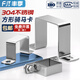 Fengji 304 stainless steel square card square tube buckle riding clamp clamp ohm right angle bracket clamp u-shaped tube clamp clamp 25*25 square tube single card-2 pcs