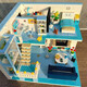 Asamblea de bloques de construcción compatible con la escena callejera de la serie LEGO Kumamoto Modelo de juguetes para adultos Regalos sorpresa de los niños Wangwang Fashion Home [1048pcs]