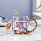 Nuo Shiman Mother's Day gift is practical for mom, good-looking water cup, women's teacup, crystal glass cup for birthday, girlfriend