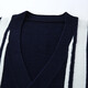 Komon Boca 2024 Herbst- und Winter neuer trendiger vertikaler Woll-Strickjacke für Männer V-Ausschnitt dickes Strick-Top mit blauem Top xl
