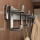 Tiandiyu (TDYU) door-mounted clothes hanger, wall hook, hole punched in the wall, bedroom, entrance door, clothes hook, gun gray, double row, eight hooks = 16 hooks