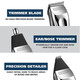 Wahl wiederaufladbarer Lithium-Ionen-All-in-One-Bart-Trimmer, Rasierer und Detail-Kit für die Schönheit der Männer.